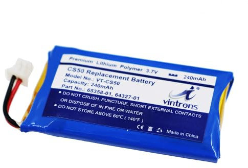 VINTRONS 65358-01, 64327-01, 64399-01, CS50, CS55 Battery For Plantronics CS50, CS55, CS60, Savi 710, Savi W720, 65358-01, 64327-01, 64399-01,