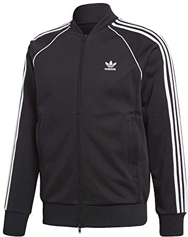 adidas Originals mensSuperstar Track Jacket Long Sleeve Warm Up or Track Jacket - Black - Small
