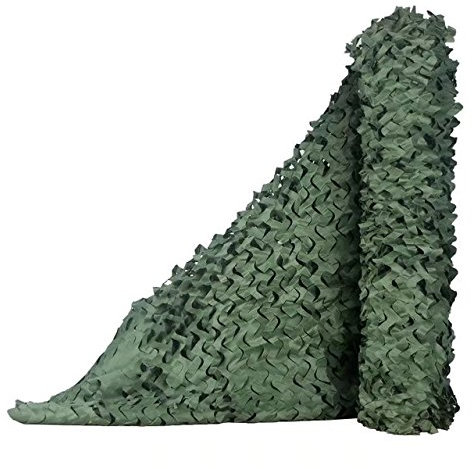 Rouleau de treillis de camouflage Sitong de grande taille - Idéal pour le camouflage, la chasse, la décoration militaire - Parfait pour faire de l'ombre, Vert, 1.5Mx2.5M(4.9ftx8.2ft)