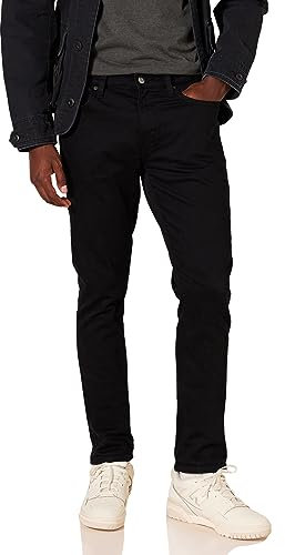 Amazon Essentials Men's Skinny-Fit Stretch Jean - Discontinued Colours, Black, 28W / 30L