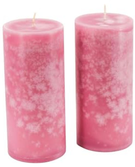 Adventskerzen/Kranzkerzen/Stumpenkerzen - Große Auswahl - Adventskranz/Weihnachtskranz/Weihnachten Kerzen (Antikrosa, XL & Breit: Höhe 18cm / Ø 8cm - 2 Stück)