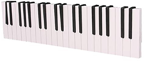 Haken in Klavierform, kunstvoller Haken für Zuhause, Aufbewahrung, für Mäntel, Kleidung, Wandmontage, Hut, Schlafzimmer, Wohnzimmer, Badezimmer (schwarz)