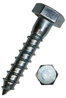 12X M8x50 Sechskant Holzschrauben DIN 571 galv. verzinkt Schlüsselschrauben 12 Stück