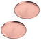 Stainless Steel Pizza Baking Tray, Buyer Star Baking Sheet 2 Pieces 9-Inch Pizza Pan Trays Plates for Oven, Rose Gold