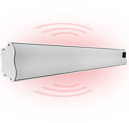 Klarstein Stufa Elettrica Basso Consumo, Colonnina Elettrica da Giardino 3000W, Termosifone Elettrico, Pannello Radiante Infrarossi con Telecomando, Stufetta Elettrica, Smart WIFI App, IP44, No CO2