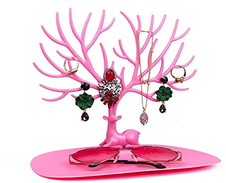 schmuckaufbewahrung schmuckhalter Schmuckständerbaum Halskette Kleiderbügel Schmuckständer Einzelhandel Schmuckbaum Schmuckhalter Halskette Baum pink
