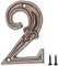 Zayookey Hausnummern aus Gusseisen 12 cm Adressnummernschild Metal House Numbers Rustikale Hausnummern aus Metall für Draußen Briefkasten Garten Tür (Nummer 2)