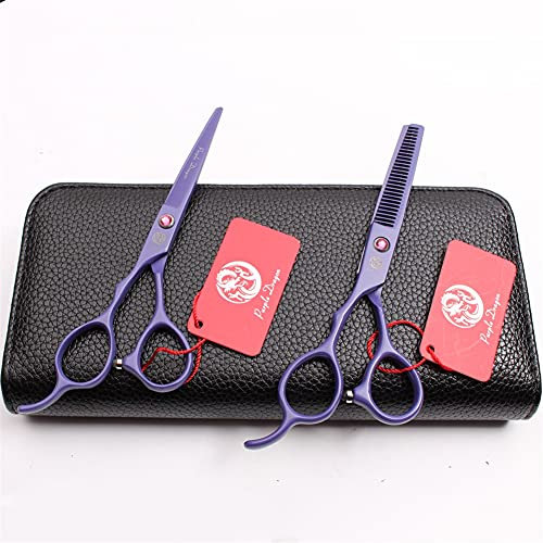 XJST Linkshänder Friseur-Schere Set, Friseurschere Professionelle Haare Schneiden Zähne Shears Kit, Für Männer Frauen Kinder Haustiere Home Salon Barber,5.5 Inch