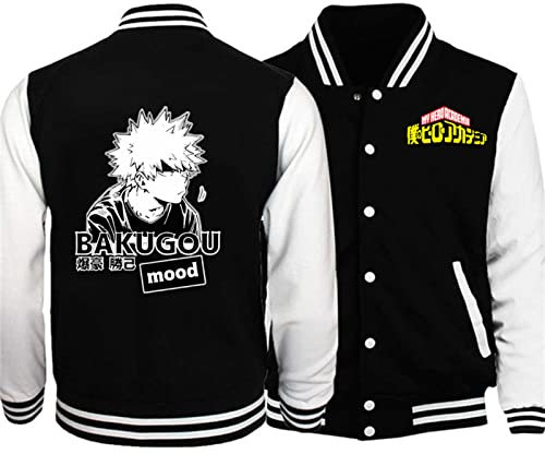zhedu My Hero Academia Baseballuniform Hoodie Japan Anime Trainingsanzug Männer Bomberjacke Winter Streetwear Harajuku (L,Color 02)