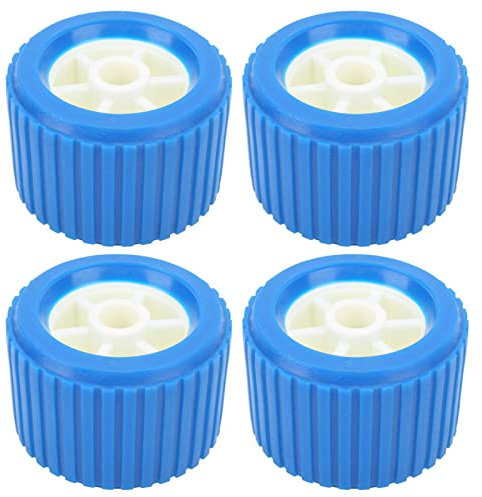 Akozon Rouleau Wobble Nervuré, 4PCS Bleu Marine Wobble Roller 108x75x19mm Bateau Remorque Rouleau pour Bateau Yacht Remorque Guides Rouleaux