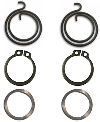 Door Handle Springs Replacement Repair Kit 2 x 2 Turn Spring Coil Plus 2 x Circlips Plus 2 x Wave Washers | Use Circlip Pliers to Replace Coil Springs Lock Installation