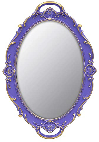 YCHMIR Vintage Small Wall Mirror 37 x 25.4 cm Oval Purple | 14.5 x10 , Purple