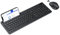 Wireless Keyboard and Mouse Set, Full Size QWERTY UK with Phone Holder, 2.4GHz USB Wireless Keyboard Mouse for Windows PC, Laptop, Desktop, Computer, Black