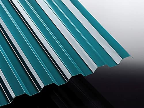 Trapez Wellplatte aus Polycarbonat Spundwand grün 1115x6000