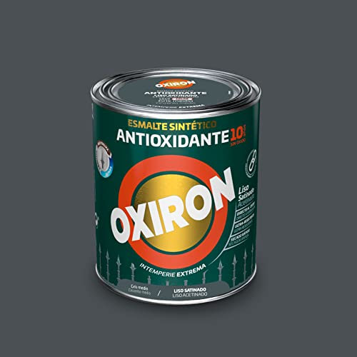 OXIRON Esmalte Antioxidante Liso Satinado Gris Medio 4 L