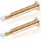 KOLAKO Door Stops, Long Door Stopper for Skirtings, Wall Mounted Metal Indoors Adjustable Door Holder Doorstop with Rubber Bumper Heavy Decorative Baby Proof Door Stoppers Wall Protector, Gold 2 Pack