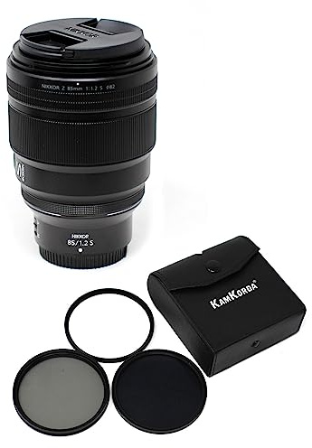 KamKorda Lens Filter Kit 82mm + NIKKOR Z 85mm f/1.2 S Camera Lens, Full-Frame | f/1.2 to f/16, Fast Aperture Portrait-Length Prime Lens, Multi-Focus System and Dual STM + 2 Year Warranty