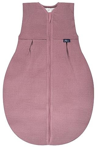 Alvi 4-Season Mull-Schlafsack 4-Jahreszeiten Schlafsack Babyschlafsack Kinderschlafsack ohne Ärmel (100 cm, Fox Glove)