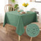 AooHome Tischdecke Abwaschbar Grün, 120x120cm Tischdecken Leinen-Optik Tischtuch aus Polyester Wasserabweisend mit Lotuseffekt, Dauerhaft Kratzfest für Wohnzimmer, Esszimmer, Balkon, Garten