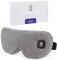 Aroma Season Heated Eye Mask, Cordless Warm Eye Compress, 3 Heat Levels, Light-Blocking, 1000mAh, Washable Cover, Gifts for Friends, Travel (Dark Grey)