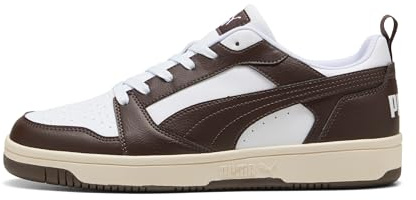 Puma Unisex Rebound Low Puma White-Chocolate-Alpine Snow 10.5 45