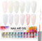 12 Farben Gel Nagellack UV,Nagellack Einweichen Set für Anfänger mit Dünnerem Pinsel, Mehrfarbige Gelnägel Zum Zeichnen Von Linien,DIY French-Maniküre für Nageldesign Gel Set,UV Nagellack-Liner 8ML