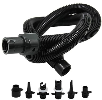 Pump Extension Tube, Air Pump Replacement Hose, Inflatable Pump Extension Tube,Inflatable Tube Air Hose Kit, With 6 Nozzles, For Float, Inflatable Tent, Water Sports Pool, Kayak, Raft