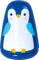 goki 53782 - Spieluhr Gute Nacht, Holz nd Metall, Kleiner Pinguin mit der Melodie La-le-lu – Schlafhilfe für Baby und Kinder – Einfaches Aufziehen, ab Geburt