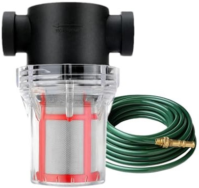 Garden Hose Water Filter - Sediment Filter Attachment, Hosepipe Filtration System | Portable Garden Hose Filter with 200 Mesh Screen, Garden Hose Inline Strainer Water Hose Filter for Pressure Washer