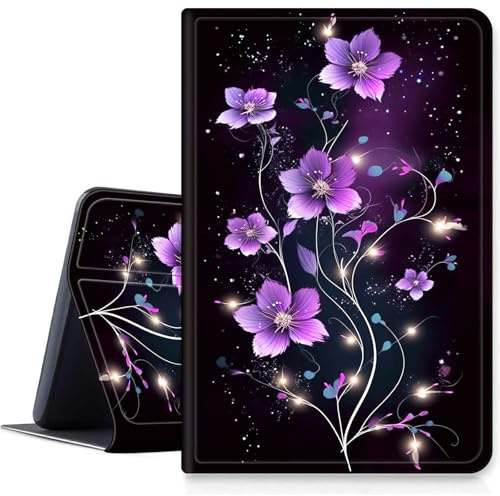 DIGTIALL Case for Fire HD 10 2023/2021,Purple Flowers | DIGTIALL Slim Cover for Fire HD 10 & 10 Plus Tablet 13th/11th Gen 10.1, Folding Stand Protective Case Auto Wake/Sleep