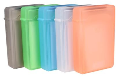 PHENOFICE 5stücke Festplattengehäuse Aus Robustem Material Schutzhülle Für -festplatten Mit Öffnung Für Einfaches Ausstecken Organizer Mit Markierungsetikett Für Digitale Zubehör-verwaltung