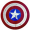 EXNOT Captain America Schild, 45,7 cm, Baustahl, Captain America, runder Schild, Ledergriff, Wanddekoration, Schild, rostfreies Metall, Geschenkartikel