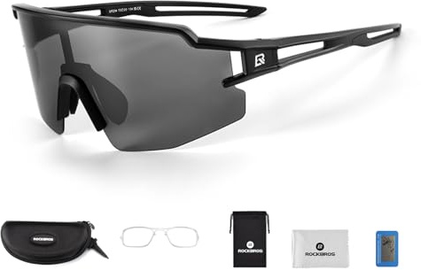 ROCKBROS Cycling Glasses Polarised Cycling Glasses for Men and Women Sports Glasses Windproof Cycling Accessories Bicycle Glasses