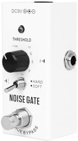 GIWFBQTR Rauschunterdrückungseffektor für E-Gitarre, E-Bass, Mini-E-Gitarre, Einzelblock-Effektor