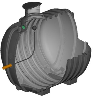 FLORANTIA Retentionszisterne 10000 Liter Aqua-Storm [ 6000 L Retentionsvolumen + 4000 L Nutzvolumen | Drosselwert frei wählbar ]