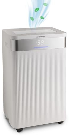 Innoliving Deumidificatore 20-40L, Modalità Asciugatura e Purificazione, Gas R290 Eco-Friendly, Timer 24h, Digitale, Capiente, Sbrina Autom (20L al Giorno (Serbatoio 4.3 Litri))