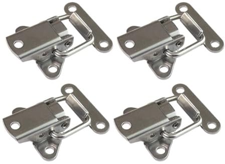 FACAIIO 4er-Pack Edelstahl-Schmetterling-Verschluss für Koffer, Kofferraum, Box und Gitarrenkoffer