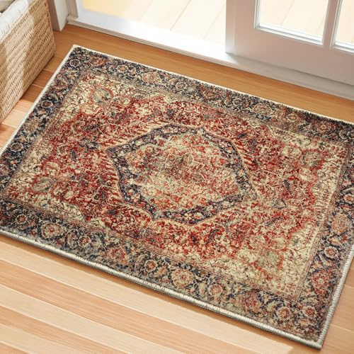 Tuocal Door Mats Indoor Outdoor 40 x 60 cm, Absorbent Heavy Duty Non-Slip Floor Mat Low Profile Door Mats Outdoor Washable Entrance Rug Easy To Clean Floor Mat for Entryway Patio Pets