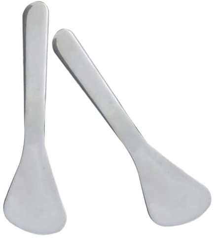 JOINPAYA Applicateur Massage Yeux 2 Pièces Mini Taille Spatule Visage Multifonction pour Soins du Contour des Yeux Voyage Léger et Pratique