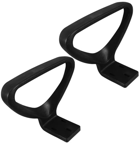 Amosfun 2 Stück Ergonomische Armlehnen für Bürostuhl aus Robustem Material Breite Stuhlarmlehnen Ersatzteile für Drehstuhl und Chefsessel Einfache Montage