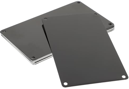 NAMOARLY 10pcs Multi-function Name Metal Plates Door Plate Lightweight Engraving Black Aluminum for DIY Home Use