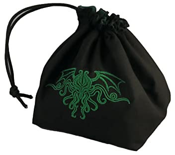 Square Dice Bag/Reversible Tile Pouch- Cthulhu Lovecraft Reversible Freestanding - D&D RPG Bags
