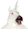 Guirca-Einhorn-Maske aus Latex, weiß, 2899