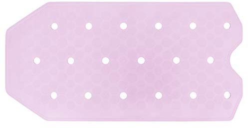 Lashuma Sicherheits Wannenmatte Sissi mit Saugnäpfen, Kautschuk Wanneneinlage 72x36 cm, Große Badematte Zart Violett