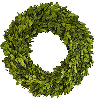 Nearly Natural Buchsbaum-Kränze, konserviert, 35,6 cm, Grün