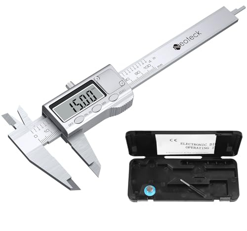 Neoteck 4 inch/100mm Digital Caliper, Stainless Steel Metal Mini Caliper