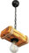 Solenzo - Lustre suspension en bois et corde style industriel rustique campagne chic 1 ampoule (E27)