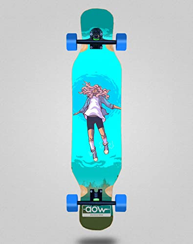 Aow Skate Skateboard, Longboard, 46 x 10 cm, Blau