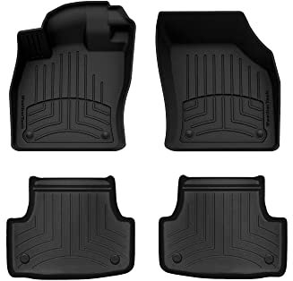 Weathertech Passgenaue Auto Fußmatten HP kompatibel mit Golf | A3 2012-23 | Schwarz | 1. und 2. Reihe