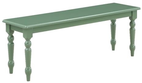 Boraam Windsor Backless Dining Bench - Equistian Green